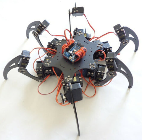 18DOF Aluminium Hexapod Robotic Spider Kit - roboticsus